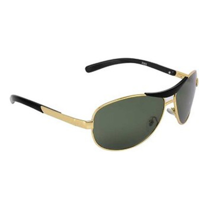 Adam Jones Glass Lens Golden Green Rectangular Polarized Sun glasses for Men